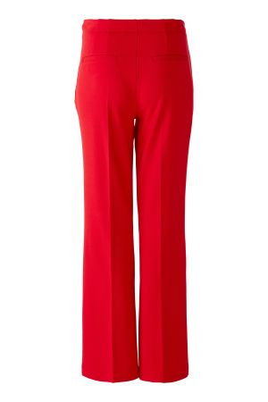 Jersey pantalon, rechte pijp, rood