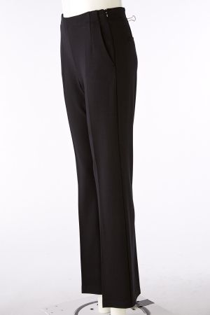 Jersey pantalon met rechte pijp, zwart