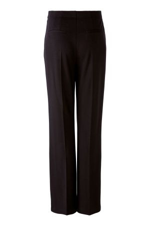 Jersey pantalon met rechte pijp, zwart